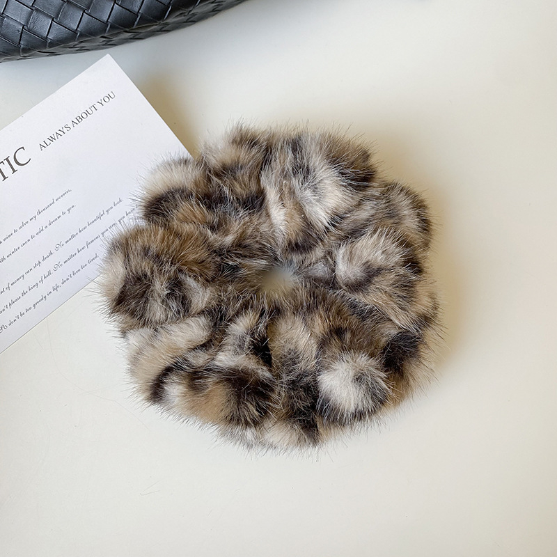 Pūkaina matu gumija ar bumbiņu, roku darbs, augsta elastība, Korejas stila, svaigs un salds