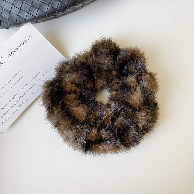 Pūkaina matu gumija ar bumbiņu, roku darbs, augsta elastība, Korejas stila, svaigs un salds