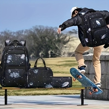 Mugursoma no PU materiāla, zvaigžņotā debess dizains, biznesa ceļojumiem, viegls un saliekams