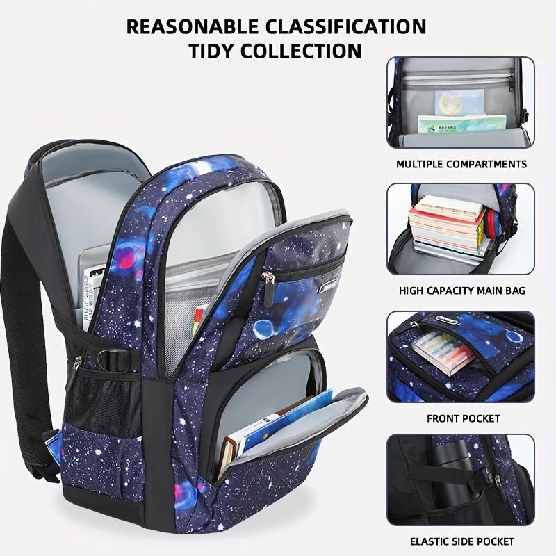 Mugursoma no PU materiāla, zvaigžņotā debess dizains, biznesa ceļojumiem, viegls un saliekams