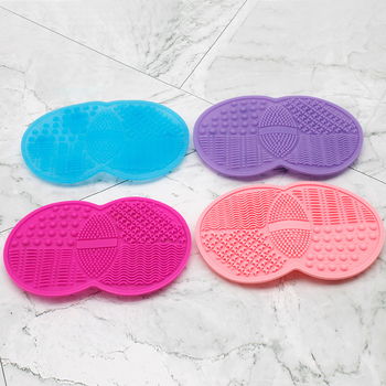 Silikona kosmētikas tīrīšanas līdzeklis ar dubultiem apaļiem tīrīšanas spilventiem un dubultiem piesūcekņiem, neto masa 51.2 g