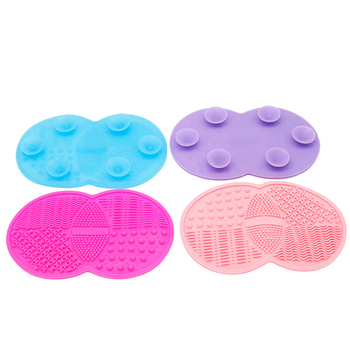 Silikona kosmētikas tīrīšanas līdzeklis ar dubultiem apaļiem tīrīšanas spilventiem un dubultiem piesūcekņiem, neto masa 51.2 g