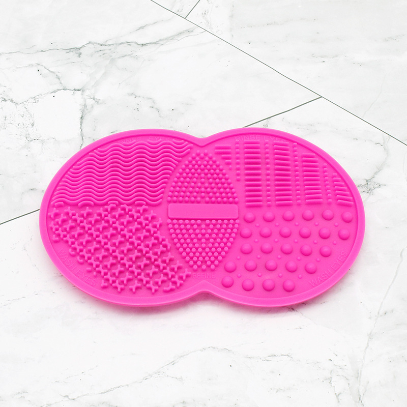 Silikona kosmētikas tīrīšanas līdzeklis ar dubultiem apaļiem tīrīšanas spilventiem un dubultiem piesūcekņiem, neto masa 51.2 g