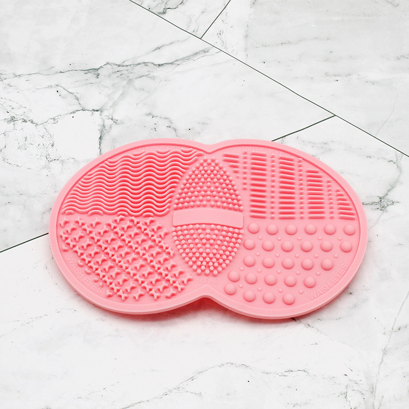 Silikona kosmētikas tīrīšanas līdzeklis ar dubultiem apaļiem tīrīšanas spilventiem un dubultiem piesūcekņiem, neto masa 51.2 g