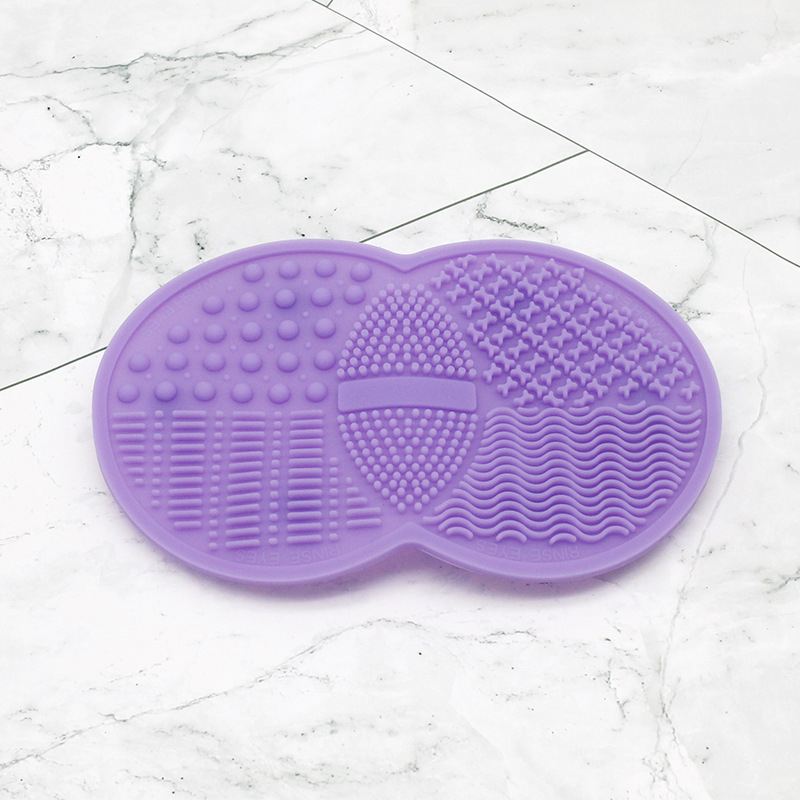 Silikona kosmētikas tīrīšanas līdzeklis ar dubultiem apaļiem tīrīšanas spilventiem un dubultiem piesūcekņiem, neto masa 51.2 g