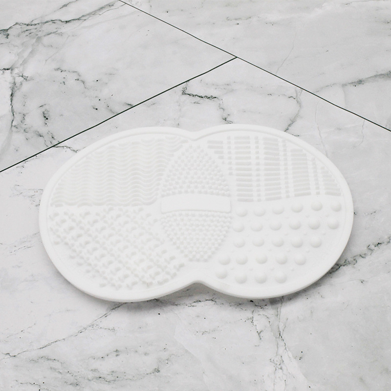 Silikona kosmētikas tīrīšanas līdzeklis ar dubultiem apaļiem tīrīšanas spilventiem un dubultiem piesūcekņiem, neto masa 51.2 g