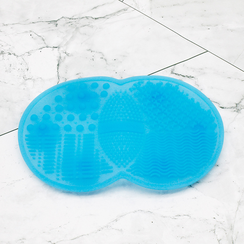 Silikona kosmētikas tīrīšanas līdzeklis ar dubultiem apaļiem tīrīšanas spilventiem un dubultiem piesūcekņiem, neto masa 51.2 g