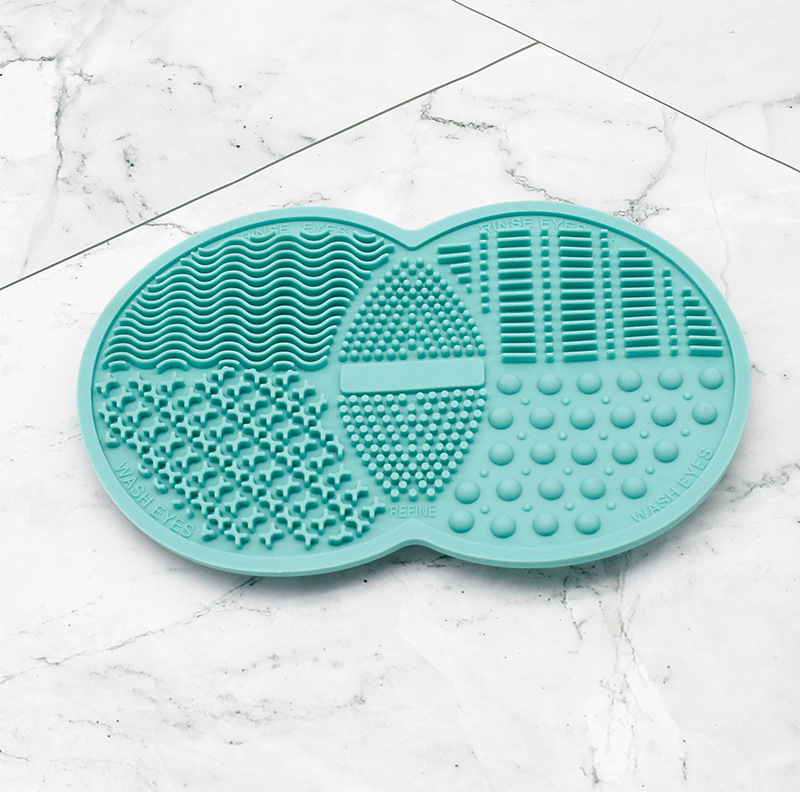 Silikona kosmētikas tīrīšanas līdzeklis ar dubultiem apaļiem tīrīšanas spilventiem un dubultiem piesūcekņiem, neto masa 51.2 g