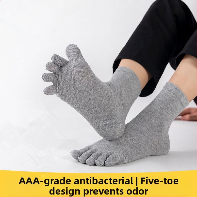 Βαμβατικές κάλτσες με πέντε δάχτυλα για γιόγκα, αναπνεύσιμες, αντιβακτηριακές, απορροφούν τον ιδρώτα, αποσμητικές, unisex, για τέσσερις εποχές