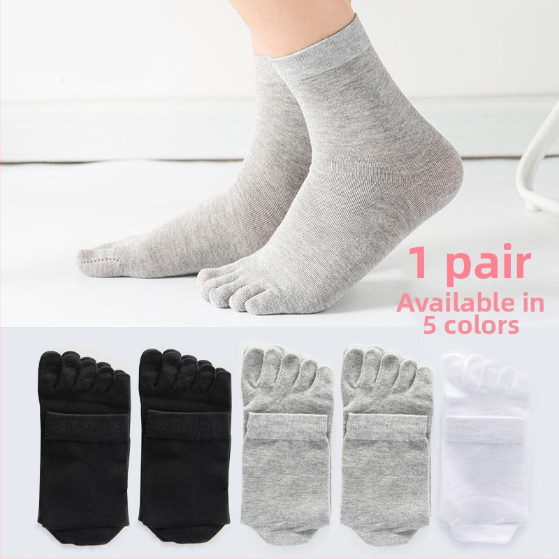 Памучни петопръстни чорапи за йога, дишащи, антибактериални, попиване на пот и дезодориращи, унисекс, четири сезона