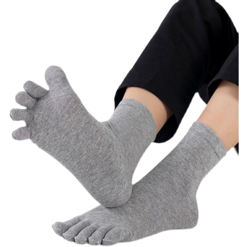 Βαμβατικές κάλτσες με πέντε δάχτυλα για γιόγκα, αναπνεύσιμες, αντιβακτηριακές, απορροφούν τον ιδρώτα, αποσμητικές, unisex, για τέσσερις εποχές