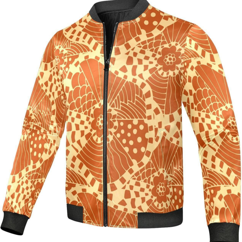 Vīriešu sporta jaka ar druku, rāvējslēdzējs, poliesteris, brīva piegriezuma, garas piedurknes