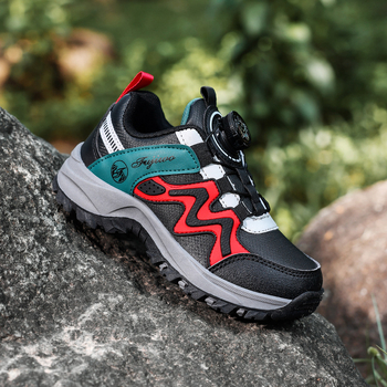 Bērnu sporta kurpes ar mākslīgās ādas augšu, anti‑slīdēšana un šoka absorbcija, MD zole, griežama sprādze