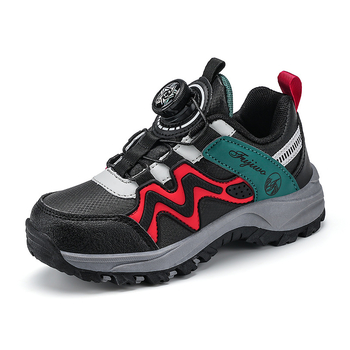 Bērnu sporta kurpes ar mākslīgās ādas augšu, anti‑slīdēšana un šoka absorbcija, MD zole, griežama sprādze