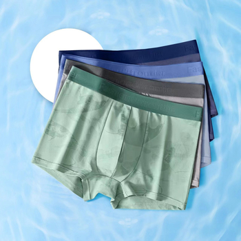 Muške antibakterijske bokserice od pamuka, prozračne, srednji pojas, pleteni materijal