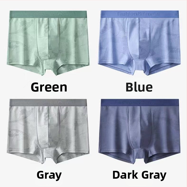 Мъжки памучни боксерки с антибактериална защита, дишащи, средна талия, 95-100% памук, плетени