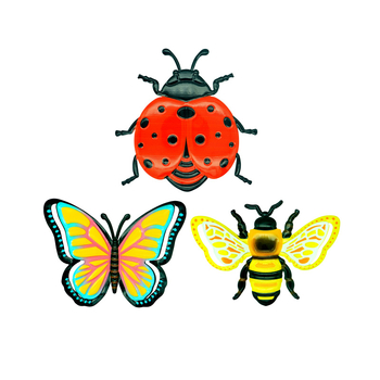 Željezna zidna dekoracija s 3D motivima kukaca — Tipo 0033, Huixin, ukras za vješanje, pastoralni stil