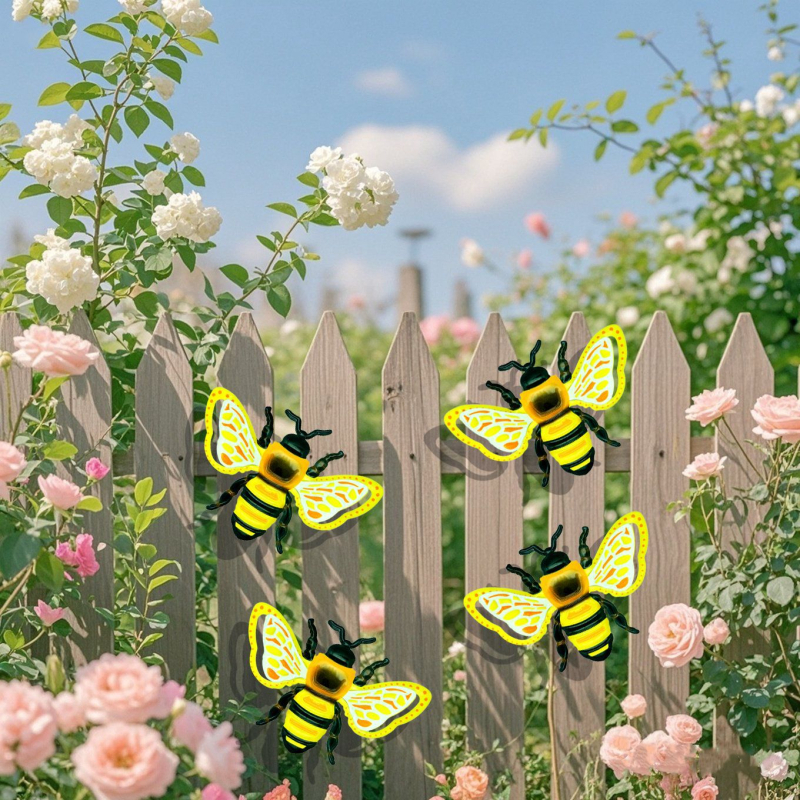 Željezna zidna dekoracija s 3D motivima kukaca — Tipo 0033, Huixin, ukras za vješanje, pastoralni stil