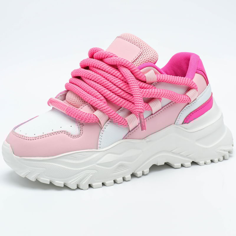Uniszex sportcipő – koreai stílus, PU háló felsőrész, középső sarok 3–5 cm, légáteresztő, MD talp, fűzős zárás