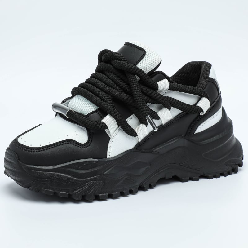 Uniszex sportcipő – koreai stílus, PU háló felsőrész, középső sarok 3–5 cm, légáteresztő, MD talp, fűzős zárás