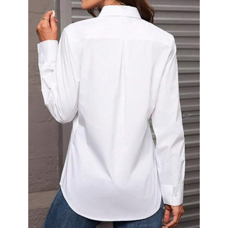 Moteriški marškiniai su sagomis, Color Blocking, platus kaklo atidarymas, 3/4 rankovės, siauras kirpimas, fleece pamušalas, linas 51–70%