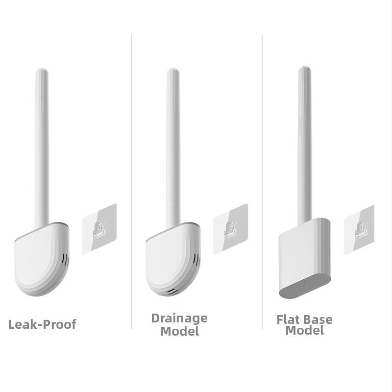 Kefa na záchod s mäkkou gumou, nástenná montáž, odnímateľná rukoväť, úspora miesta, PP+TPR
