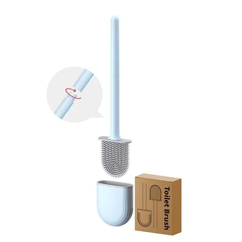 Četka za WC s mekom gumom, zidna montaža, odvojiva drška, ušteda prostora, PP+TPR
