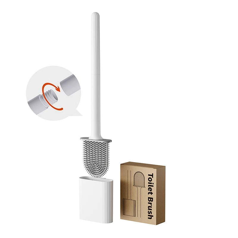 Četka za WC s mekom gumom, zidna montaža, odvojiva drška, ušteda prostora, PP+TPR