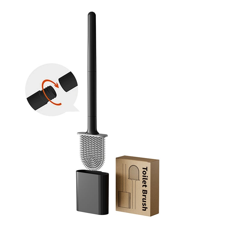 Četka za WC s mekom gumom, zidna montaža, odvojiva drška, ušteda prostora, PP+TPR