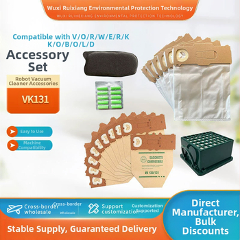 VK130 VK131 porzsákkészlet robotporszívóhoz – Kompatibil VK130 VK131, Otthoni használat, Lefedettség 101–150 m², Kiegészítők