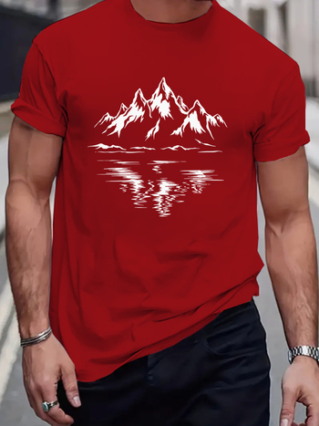 Vīriešu īsām piedurknēm T-krekls ar apļveida kaklu, poliestera maisījums 91-95%, stingra piegriezums, karikatūras druka