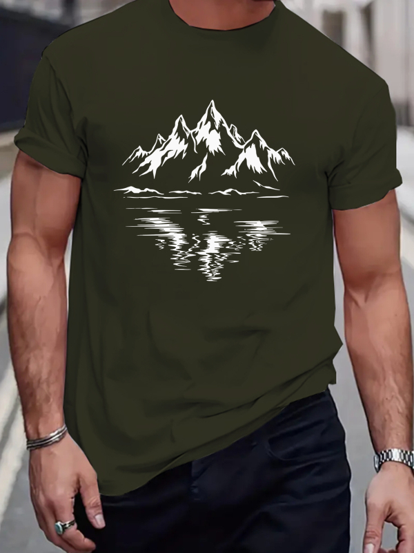 Vīriešu īsām piedurknēm T-krekls ar apļveida kaklu, poliestera maisījums 91-95%, stingra piegriezums, karikatūras druka