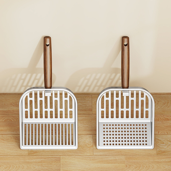 Nehrđajuća čelična lopatica za mačji toalet s nekliznim dnom, fino sito, čvrst dizajn