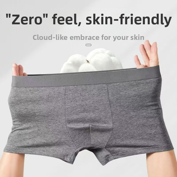Vīriešu kokvilnas bokseršorti, antibakteriāli, elpojoši, vidējā josta, 95-100% kokvilna