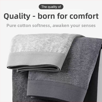 Vīriešu kokvilnas bokseršorti, antibakteriāli, elpojoši, vidējā josta, 95-100% kokvilna