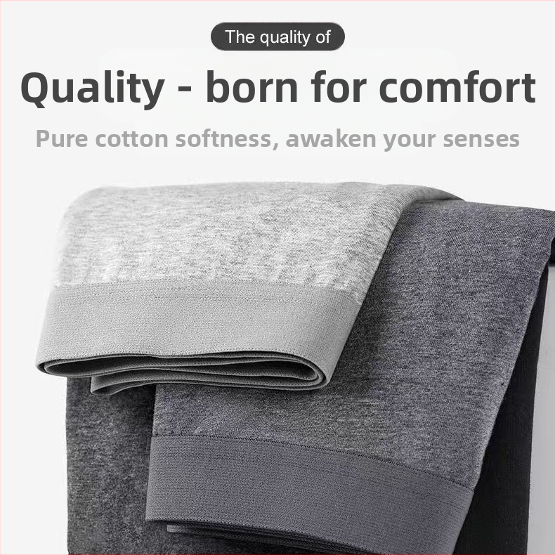 Мъжки памучни боксерки, антибактериални, дишащи, 95-100% памук, средна талия