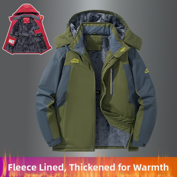 Férfi pamut dzseki kapucnival, fleece béléssel, levehető gallérral, oldalzsebekkel, testhezálló fazon