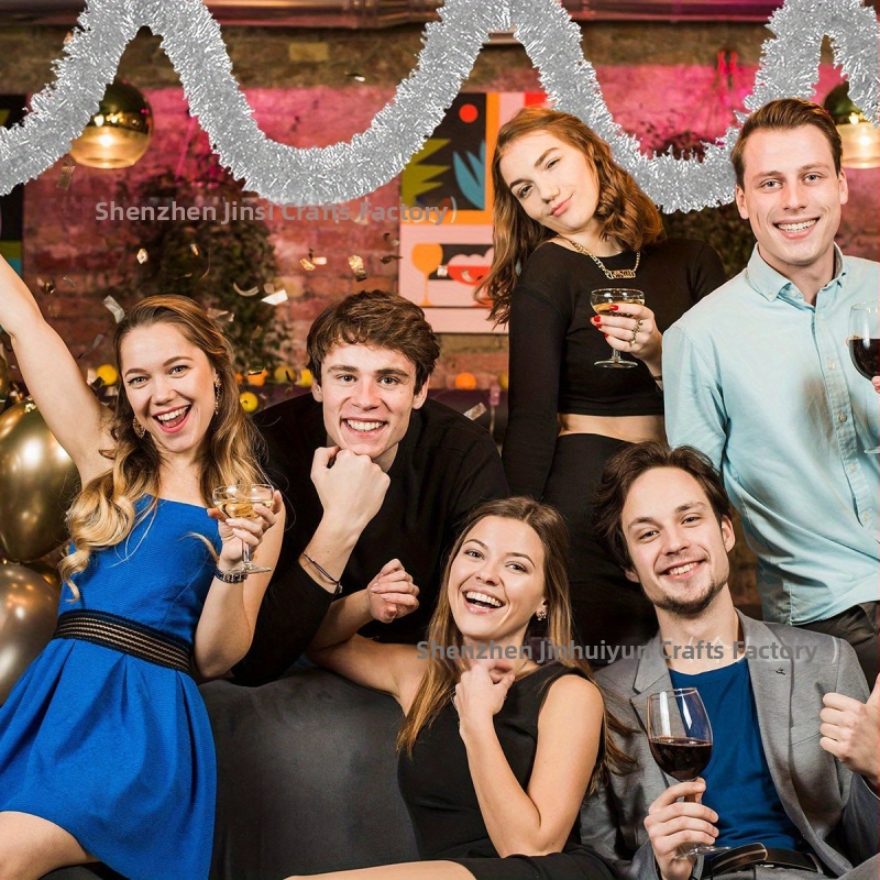 Plastová festivalová girlanda a stuhy pre dekorácie pre svadby, vonkajšie použitie, rekvizity na fotografovanie a domovú dekoráciu