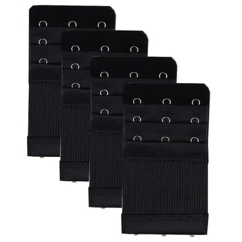 Sieviešu krūštura pagarinātājs – 4 gab., ar 3 āķiem un 3 rindām; materiāls: neaudēts audums; biezums: sabiezināts