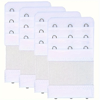 Sieviešu krūštura pagarinātājs – 4 gab., ar 3 āķiem un 3 rindām; materiāls: neaudēts audums; biezums: sabiezināts