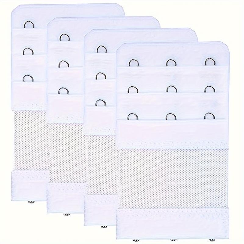 Sieviešu krūštura pagarinātājs – 4 gab., ar 3 āķiem un 3 rindām; materiāls: neaudēts audums; biezums: sabiezināts