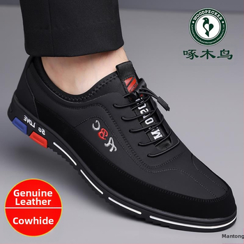 Pewter Bird Ανδρικά Παπούτσια από Δέρμα Μικροϊνών – χωρίς κορδόνια, υψηλό πάνω μέρος, μυτερό δάχτυλο, διαπνοή, καθημερινό επιχειρηματικό στυλ