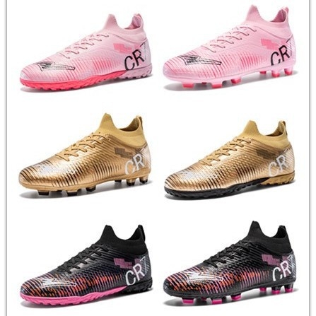 Παιδικά Unisex TF Turf ποδοσφαιρικά παπούτσια, ψηλό επάνω μέρος, δικτυωτό πάνω, κορδόνια μπροστά, λαστιχένια σόλα, κατάλληλα για φυσικό και τεχνητό χλοοτάπητα