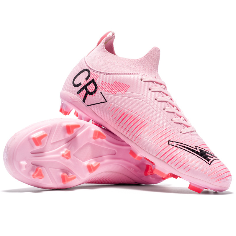 Παιδικά Unisex TF Turf ποδοσφαιρικά παπούτσια, ψηλό επάνω μέρος, δικτυωτό πάνω, κορδόνια μπροστά, λαστιχένια σόλα, κατάλληλα για φυσικό και τεχνητό χλοοτάπητα