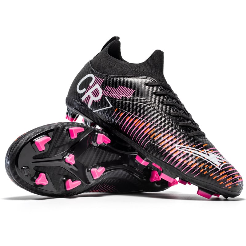 Παιδικά Unisex TF Turf ποδοσφαιρικά παπούτσια, ψηλό επάνω μέρος, δικτυωτό πάνω, κορδόνια μπροστά, λαστιχένια σόλα, κατάλληλα για φυσικό και τεχνητό χλοοτάπητα