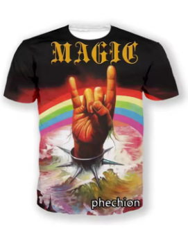 Vīriešu T-krekls ar 3D apdruku rokgrupas motīvā, apaļš kakla izgriezums, īsās piedurknes, viegls elpojošs poliesters