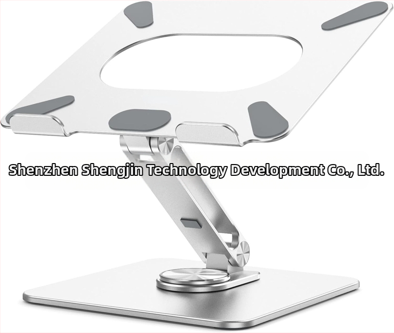 Portatīvā datora statīvs no alumīnija sakausējuma ar silikonu, saliekams, pacēlāja tips, universāls, modelis HG, dzesēšanas sistēma