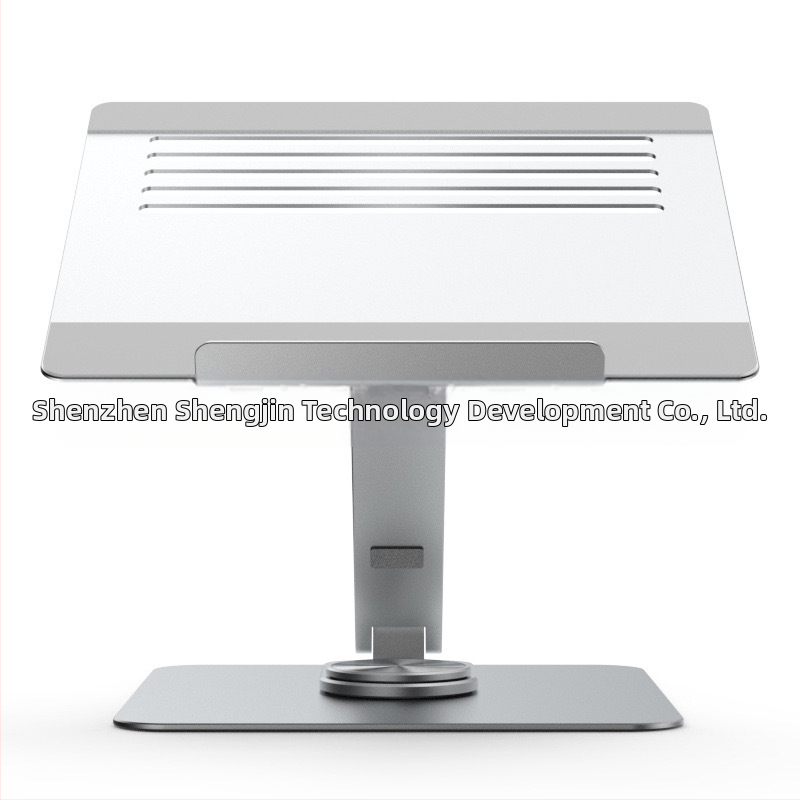 Portatīvā datora statīvs no alumīnija sakausējuma ar silikonu, saliekams, pacēlāja tips, universāls, modelis HG, dzesēšanas sistēma