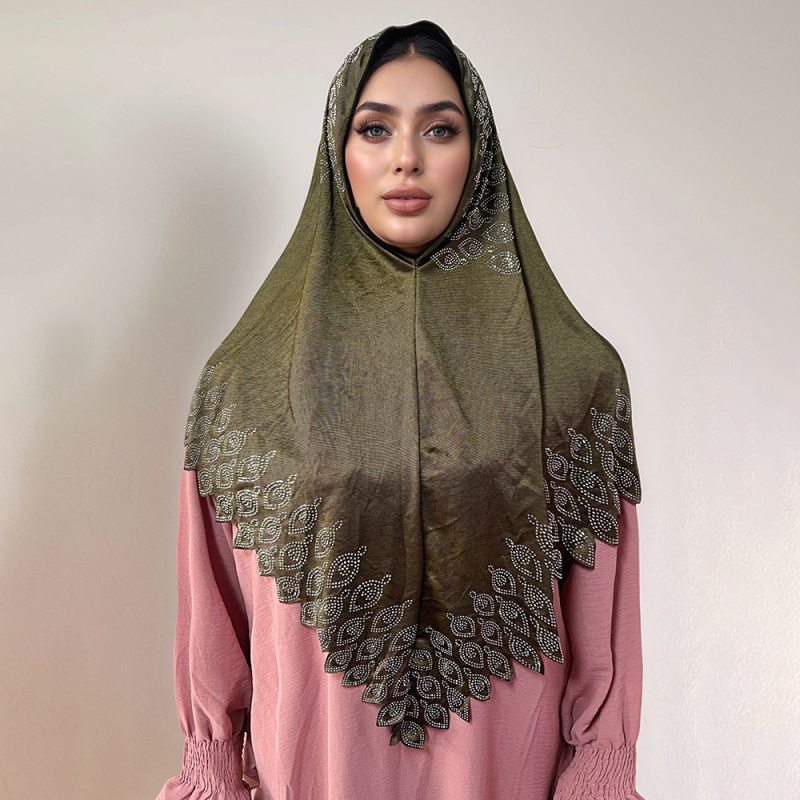 Șal triunghiular tricotat, elastic, poliester, căldură și protecție solară, patru sezoane, design original (MSL428)