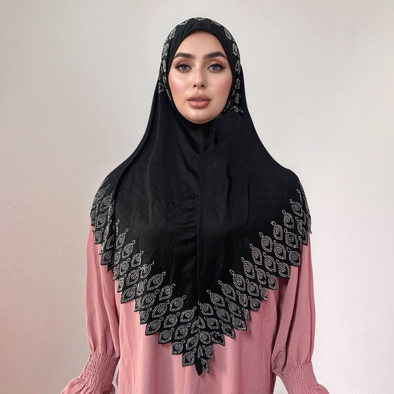 Șal triunghiular tricotat, elastic, poliester, căldură și protecție solară, patru sezoane, design original (MSL428)